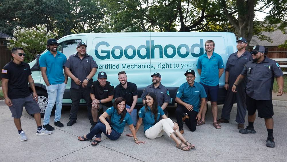 The Goodhood team with our mobile service van